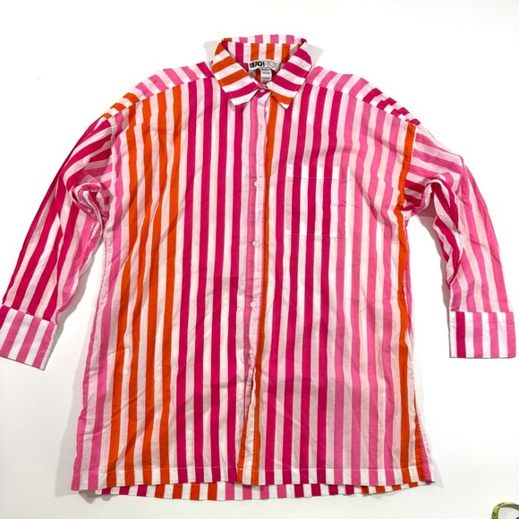 Beach Riot Alexa Cover Up Shirt Sunset Stripes - Picture 2 of 6